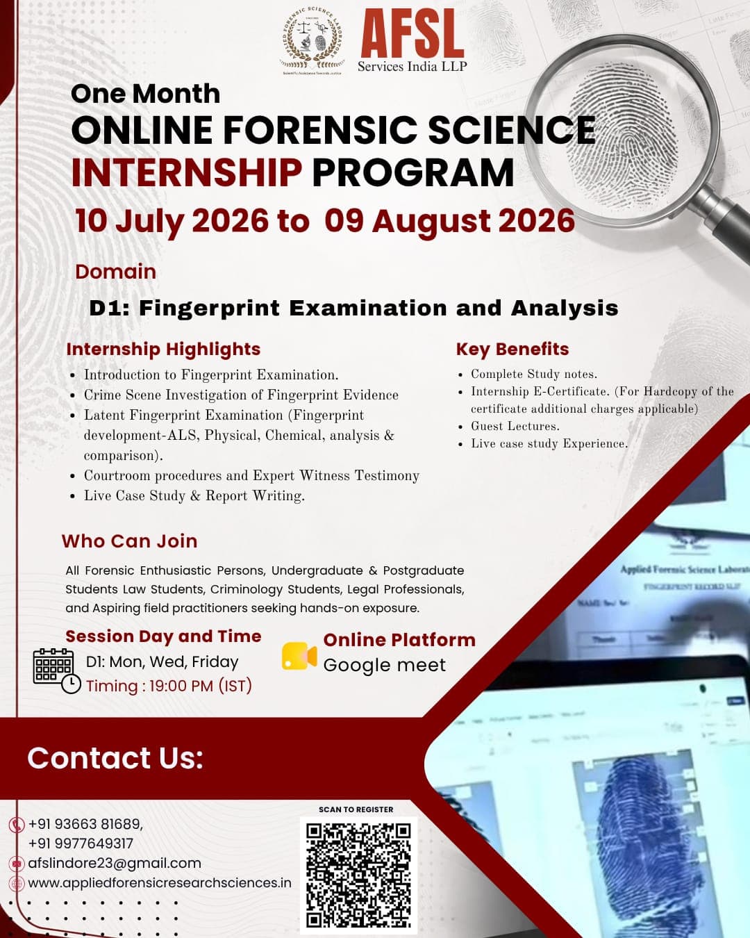 𝗢𝗻𝗹𝗶𝗻𝗲 𝗙𝗼𝗿𝗲𝗻𝘀𝗶𝗰 𝗦𝗰𝗶𝗲𝗻𝗰𝗲 𝗦𝘂𝗺𝗺𝗲𝗿 𝗜𝗻𝘁𝗲𝗿𝗻𝘀𝗵𝗶𝗽 𝗣𝗿𝗼𝗴𝗿𝗮𝗺𝗺𝗲 poster