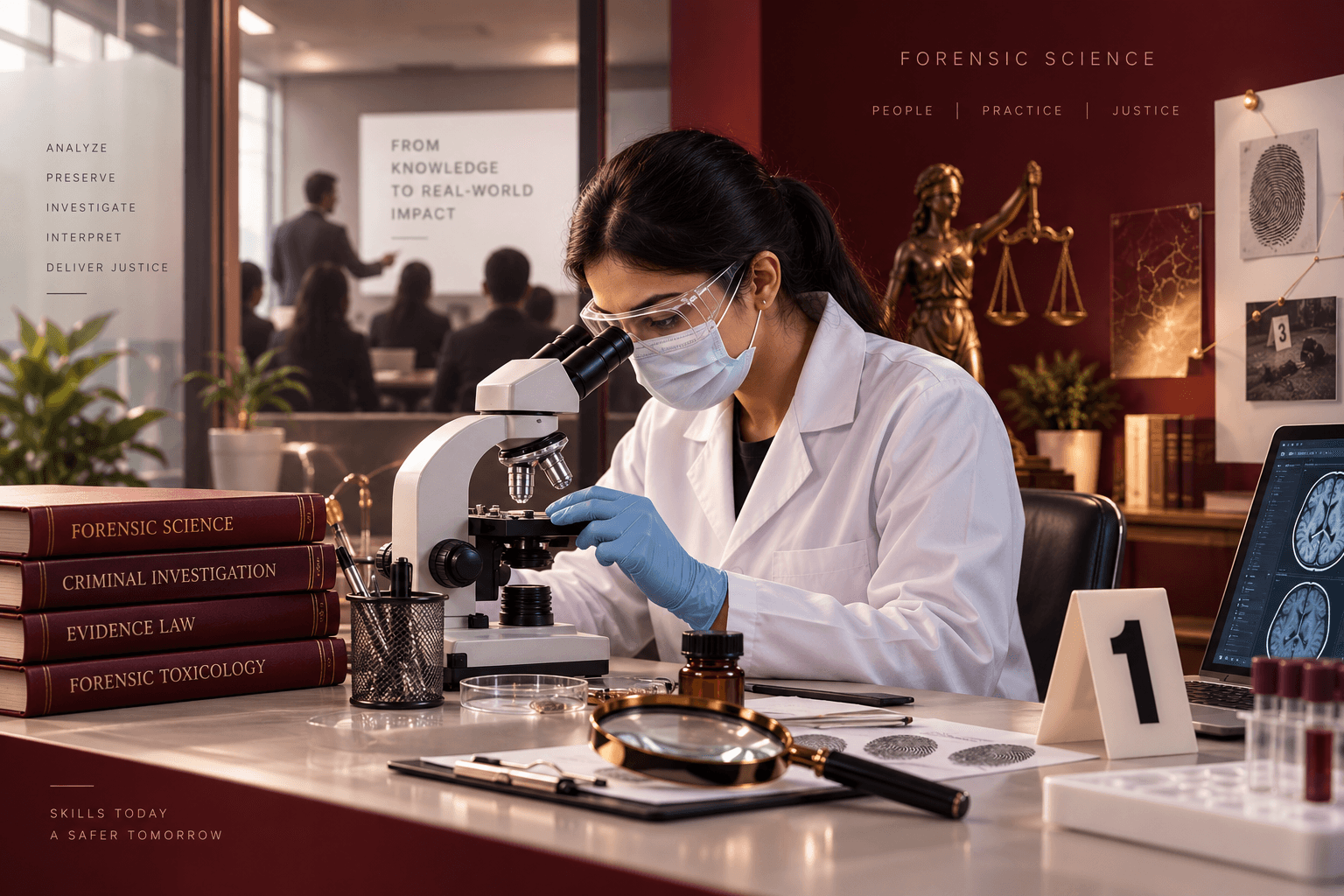 Forensic investigators at a crime scene